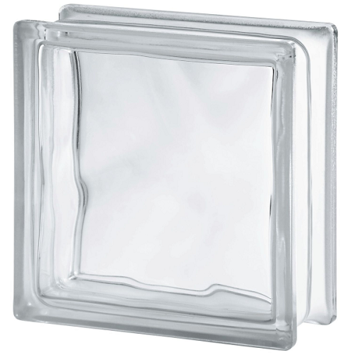 Tijolo de Vidro Bloco Liso de 19 x19 x 8 cm
